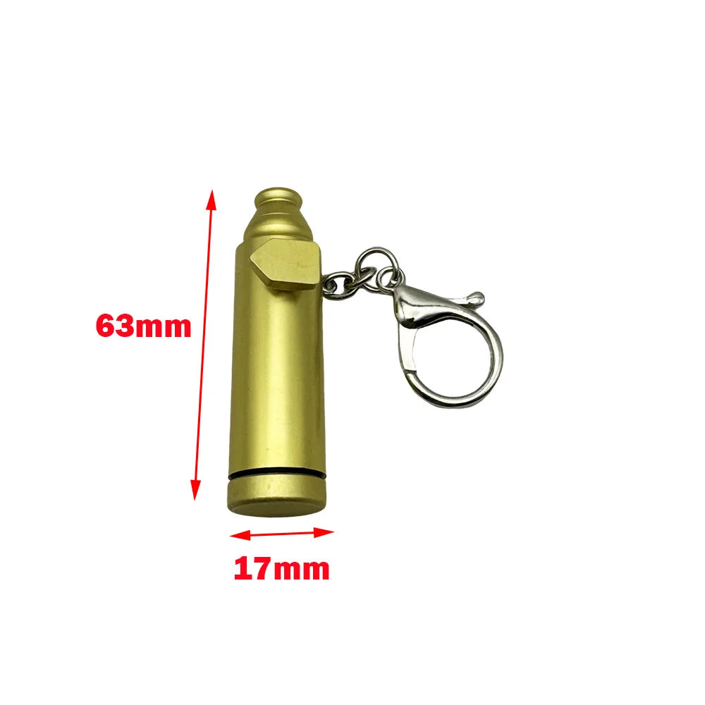 63*17Mm Pepper Shaker Premium Metal Snufbullet Spice Dispenser Sweetener Portable Travel Storage